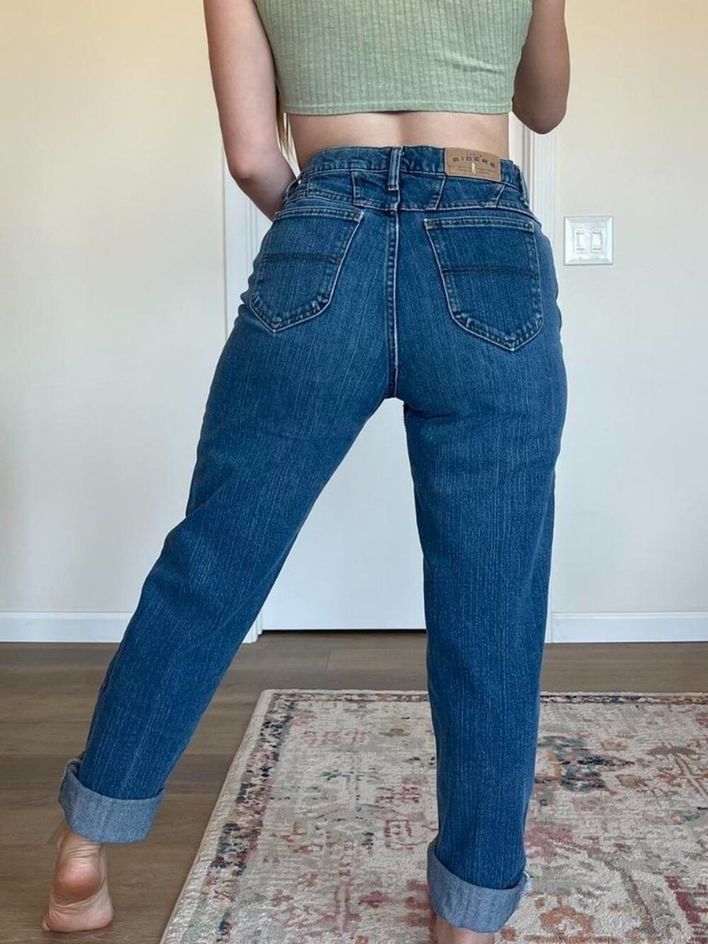 Lee Blue Denim Riders Jeans - Picture 2 of 7